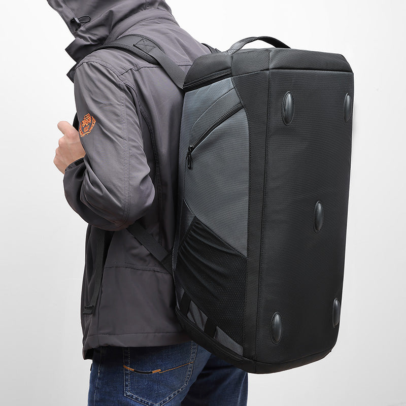 Oxford Duffel Bag with Separate Shoe Compartment – Black