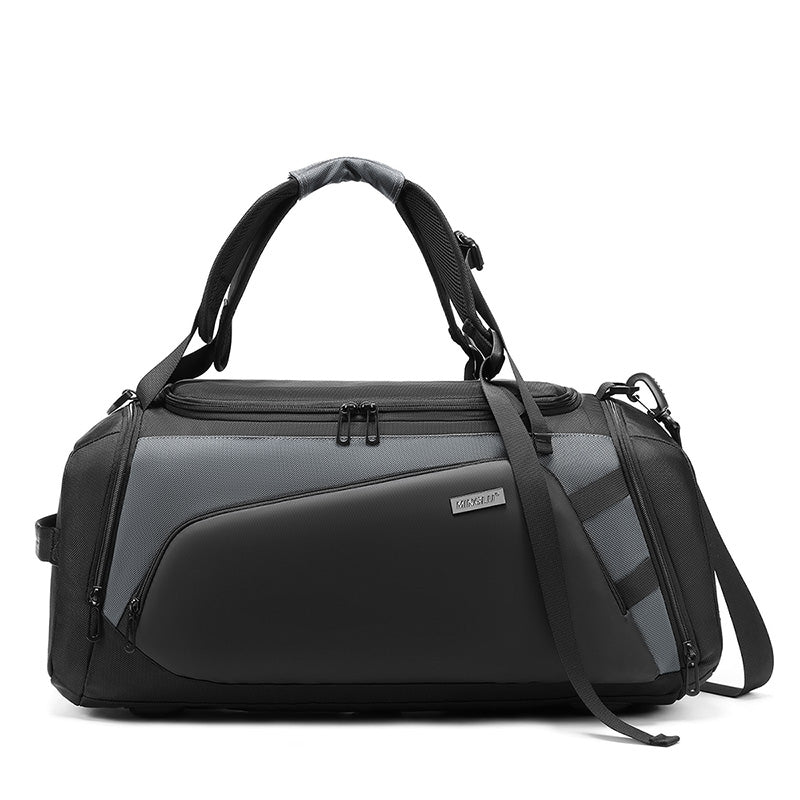 Oxford Duffel Bag with Separate Shoe Compartment – Black