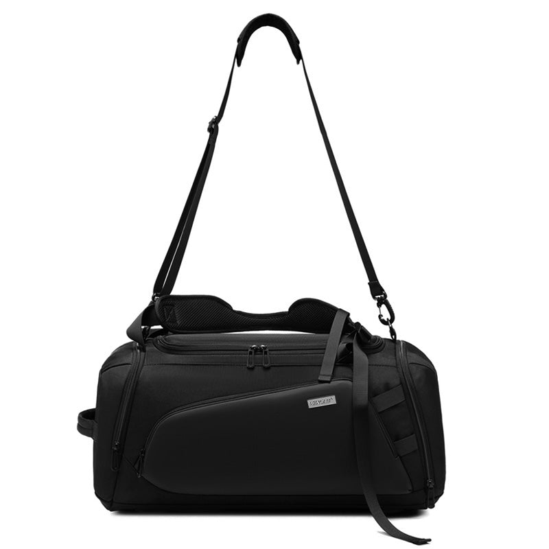 Oxford Duffel Bag with Separate Shoe Compartment – Black