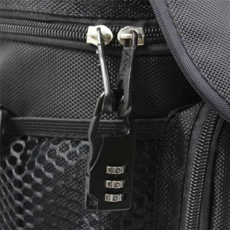 3-Digit Combination Luggage Lock – Small Metallic Padlock for Travel Bags