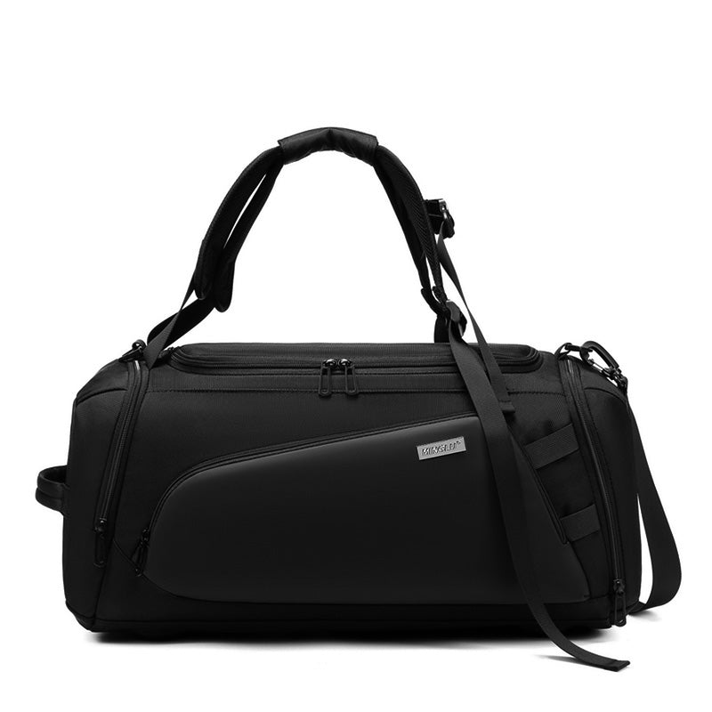 Oxford Duffel Bag with Separate Shoe Compartment – Black