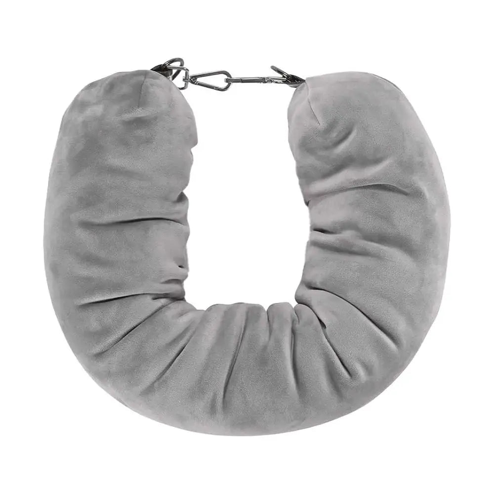 Stuffable U-Shaped Travel Neck Pillow – Portable Headrest and Storage Bag